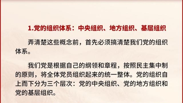 黨支部、黨小組、黨委、黨工委、黨組……這些概念你都清楚嗎